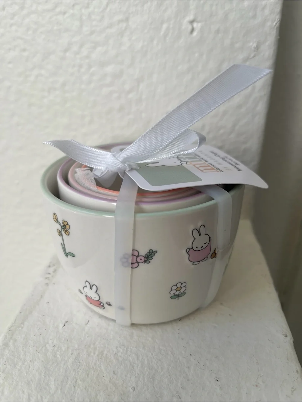 miffy Measuring Cups Set of 4 in Sage Green and Blush Pink